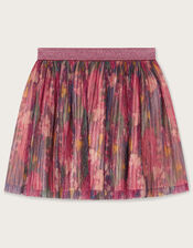 Floral Shimmer Skirt, Pink (PINK), large