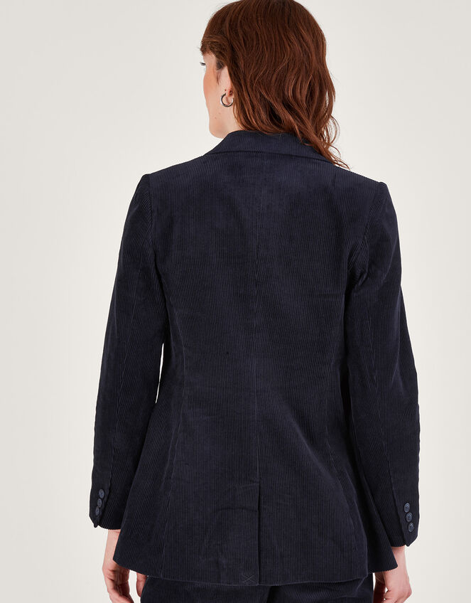 Cord Blazer Suit Jacket, Blue (MIDNIGHT), large