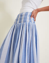 Celia Stripe Skirt, Blue (BLUE), large