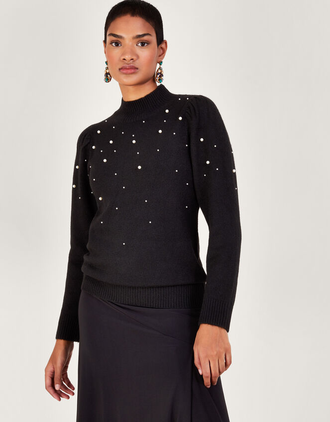 Payal Pearl Jumper, Black (BLACK), large