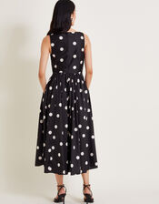 Sicily Spot Dress, Black (BLACK), large