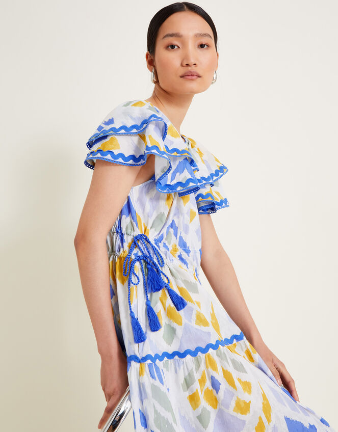 Myla Geometric Print Dress, Blue (BLUE), large