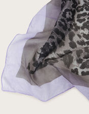 Mabe Leopard Print Silk Scarf, , large