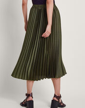 Evelyn Pleated Skirt, Green (KHAKI), large