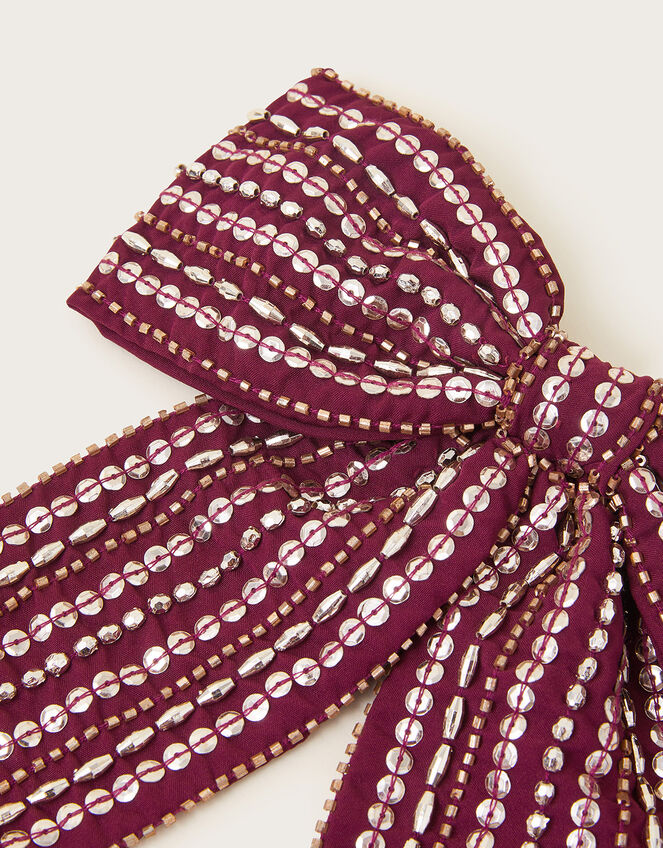 Beaded Hair Bow, , large