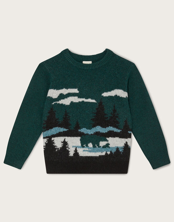 Scenic Bear Jumper, Green (GREEN), large