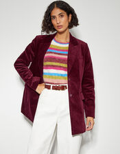 Amy Structured Blazer, Red (BURGUNDY), large