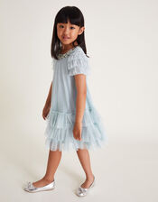 Alexandra Ruffle Swing Dress, Blue (PALE BLUE), large