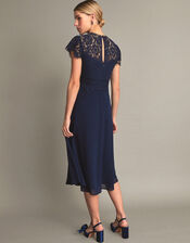 Louise Lace Midi Dress, Blue (NAVY), large