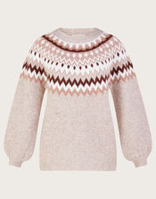 Fen Fair Isle Jumper, Natural (NATURAL), large