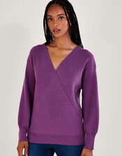 Wrap Jumper, VIOLET, large