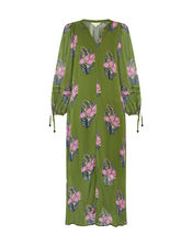 East Floral Print Maxi Dress, Green (GREEN), large