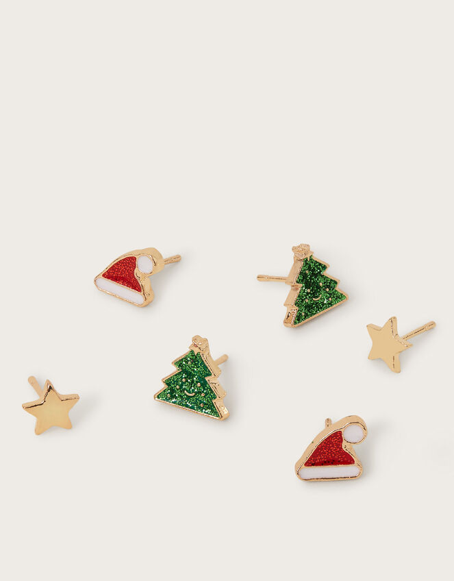 3-Pack Christmas Stud Earrings, , large