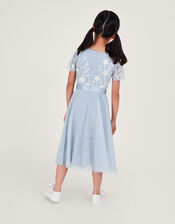 Emmy Embroidered Tulle Party Dress, Blue (BLUE), large