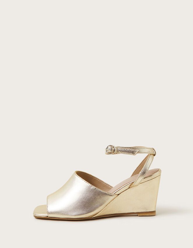 Wedge Sandals, Gold (GOLD), large