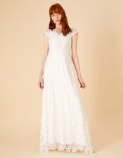 Cassandra Lace Bridal Maxi Dress, Ivory (IVORY), large