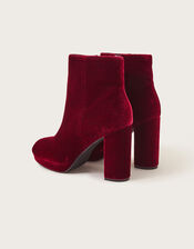 Velvet Platform Boots, Red (RED), large