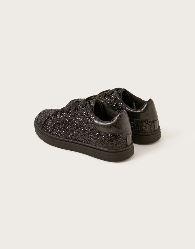 Glitter Trainers, Black (BLACK), large