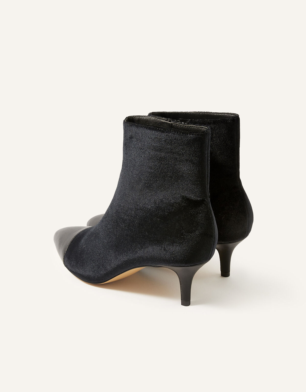 black velvet high heel boots