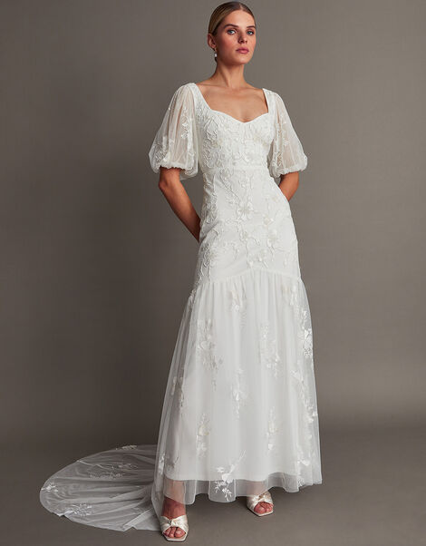 Jennifer Long Sleeve Bridal Maxi Dress Ivory