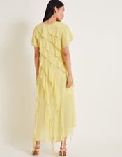 Renata Ruffle Maxi Dress, Yellow (YELLOW), large