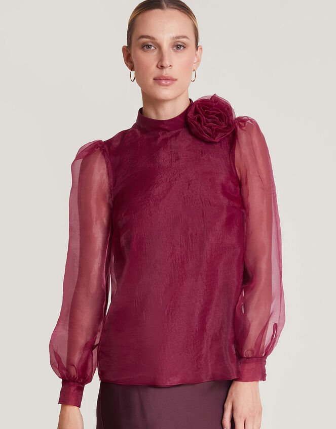 Romi Corsage Blouse, Red (RED), large