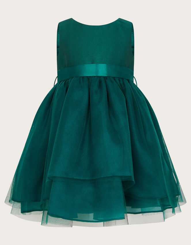 Baby Olivia Organza Bow Dress, Green (GREEN), large