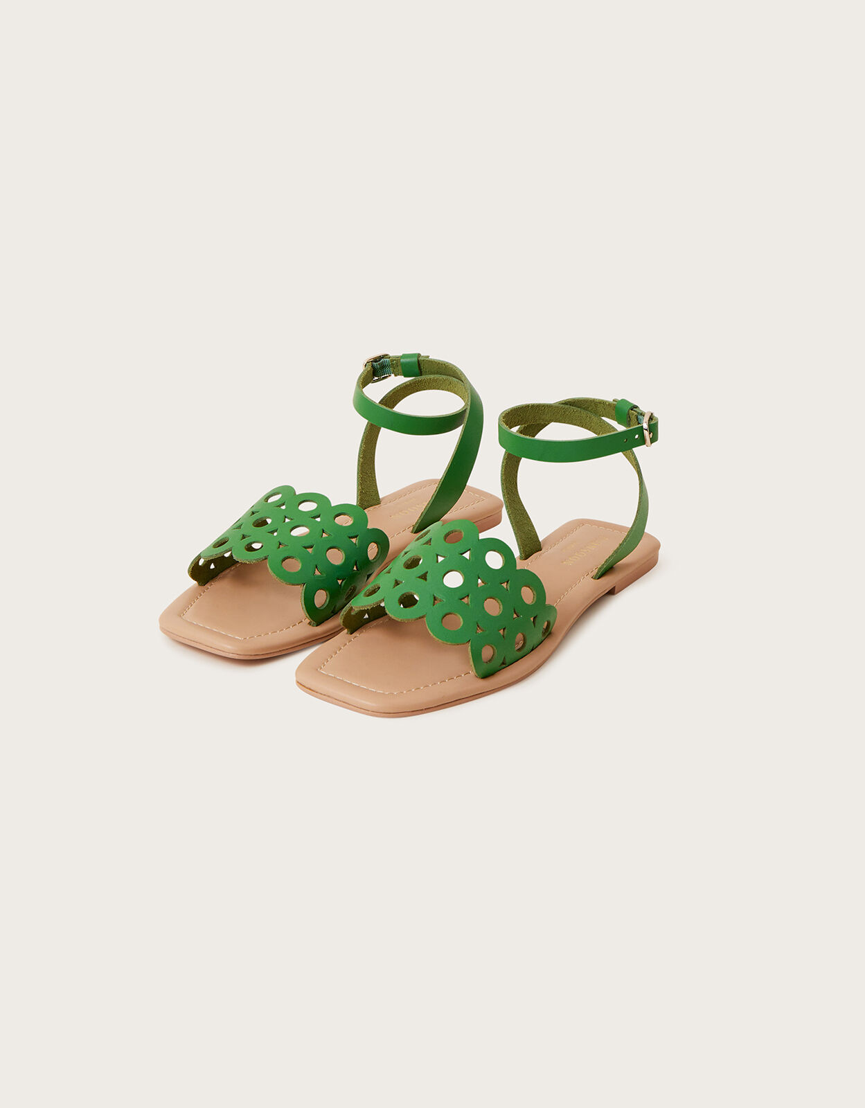 Womens Gina green Embellished Loren Thong Sandals | Harrods UK