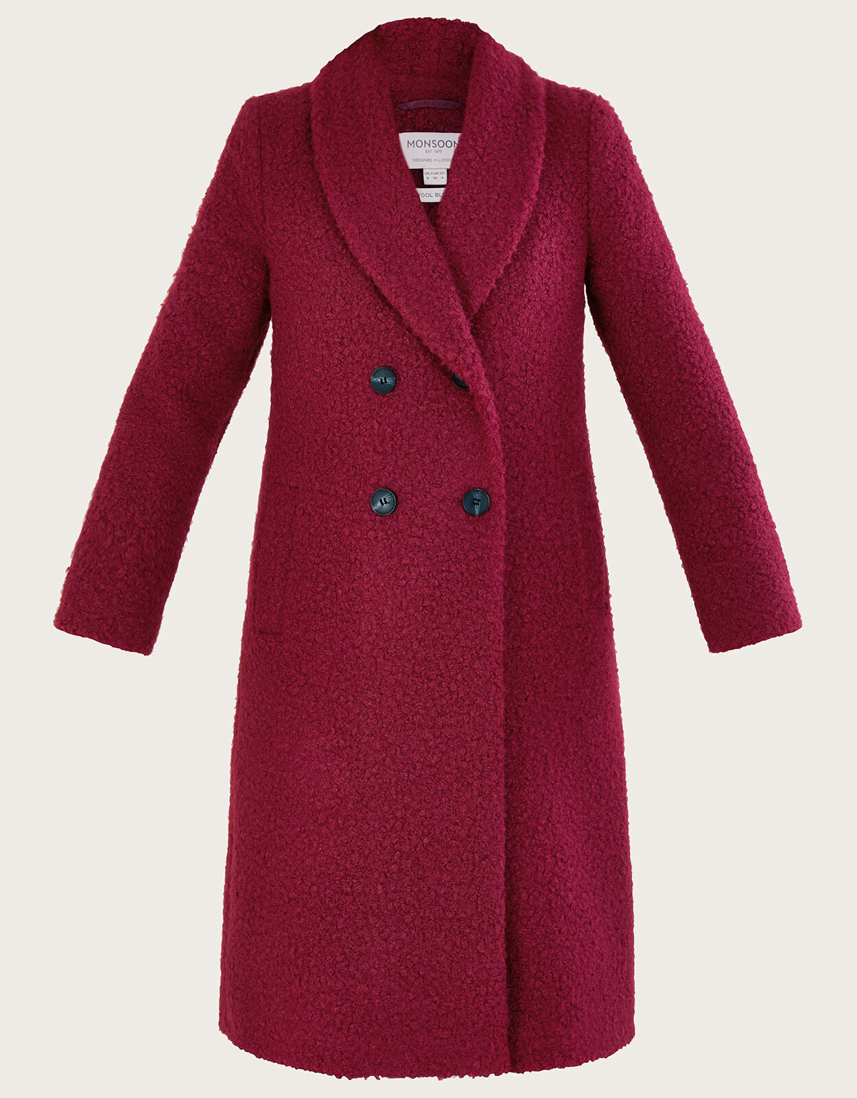 Bobbie Boucle Coat Red