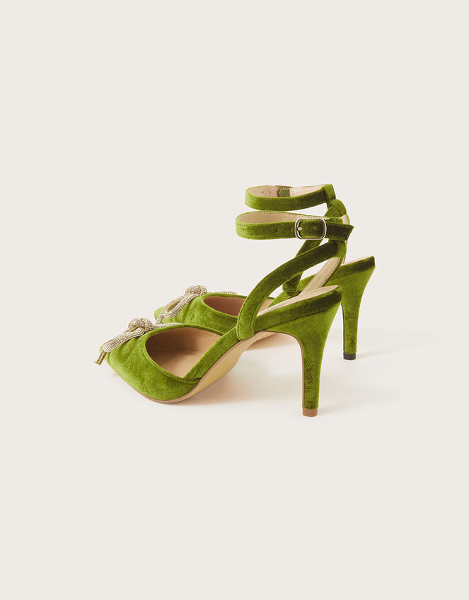 Pointed Toe Heels, Green (OLIVE), large