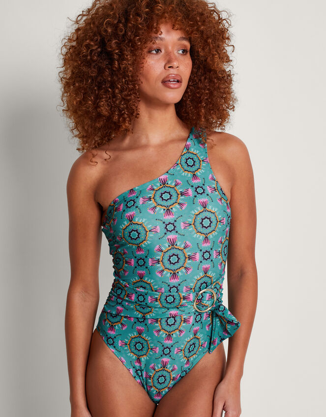 Carla Belted Swimsuit Teal