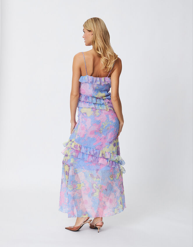 Crās Sleeveless Tie Dye Textured Maxi Dress, Purple (LILAC), large
