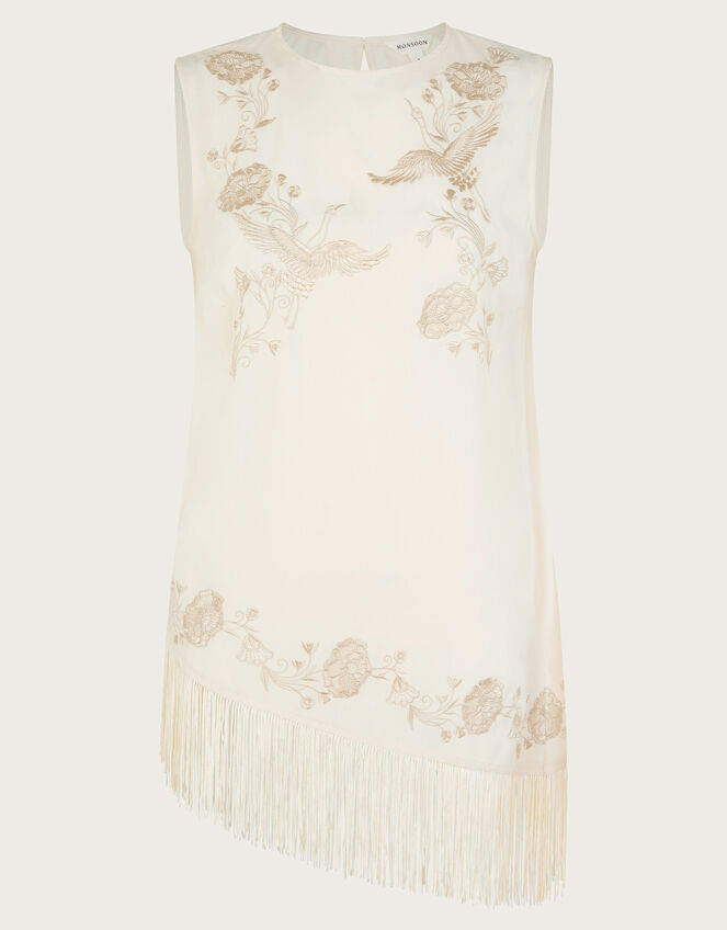 Erin Fringe Tank Top, Ivory (IVORY), large