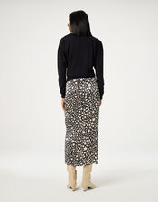 Fabienne Chapot Laurie Star Print Midi Skirt, Black (BLACK), large