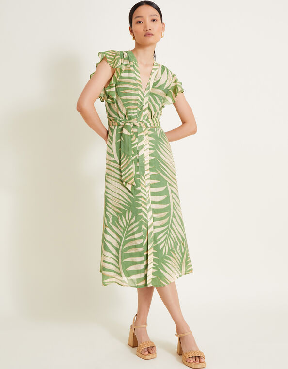 Parmella Print Dress, Green (GREEN), large