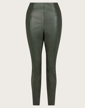 Paige High Rise Faux Leather Leggings, Green (OLIVE), large