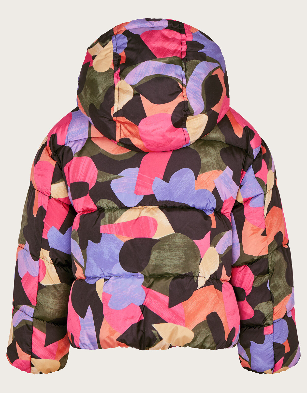 Short Print Puffer Jacket Multi