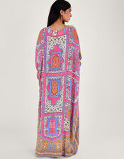 One Hundred Stars Indian Summer Maxi Kaftan, Pink (PINK), large