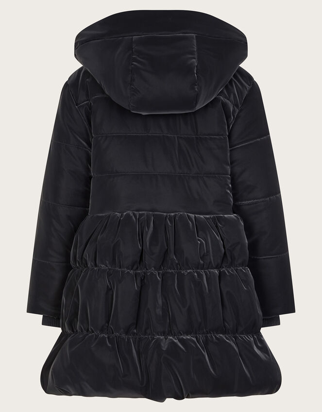 Super-Soft Tiered Coat, Black (BLACK), large