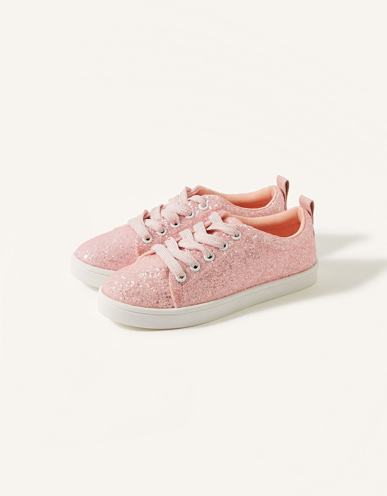 womens pink glitter trainers