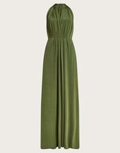 Thea Twist Me Tie Me Maxi Dress, Green (OLIVE), large