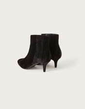 Velvet Ankle Boots, Black (BLACK), large