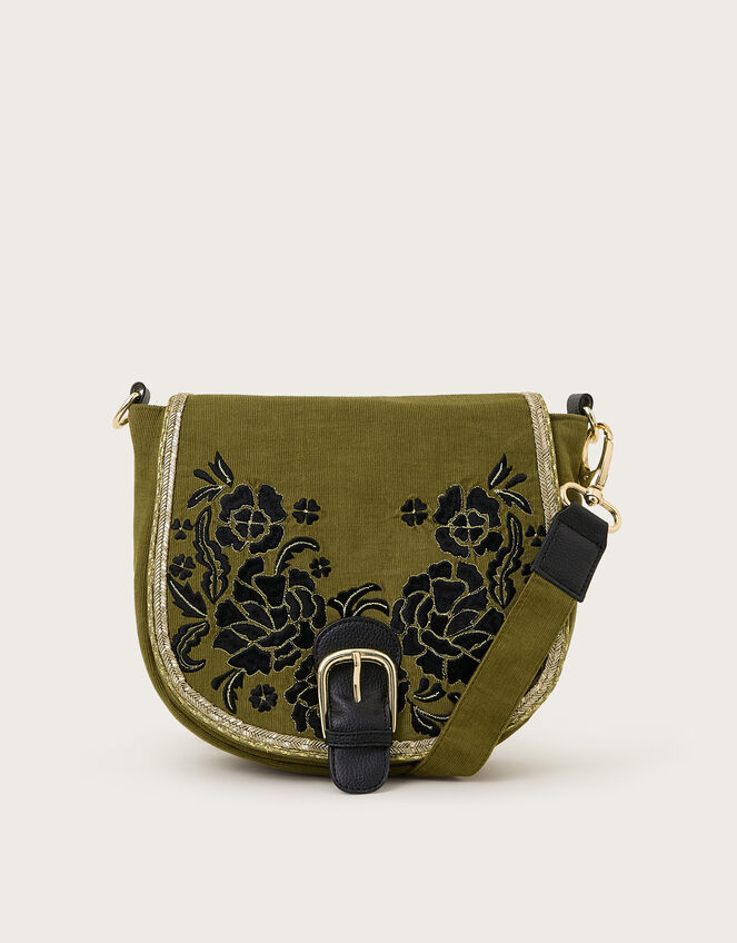 Beth Embroidered Saddle Bag, , large