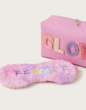 Faux Fur Mask and Cosmetic Bag Sleepover Set, , large