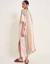 Opal Stripe Kaftan, White (WHITE), large