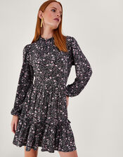 Madison Print Dress, Black (BLACK), large