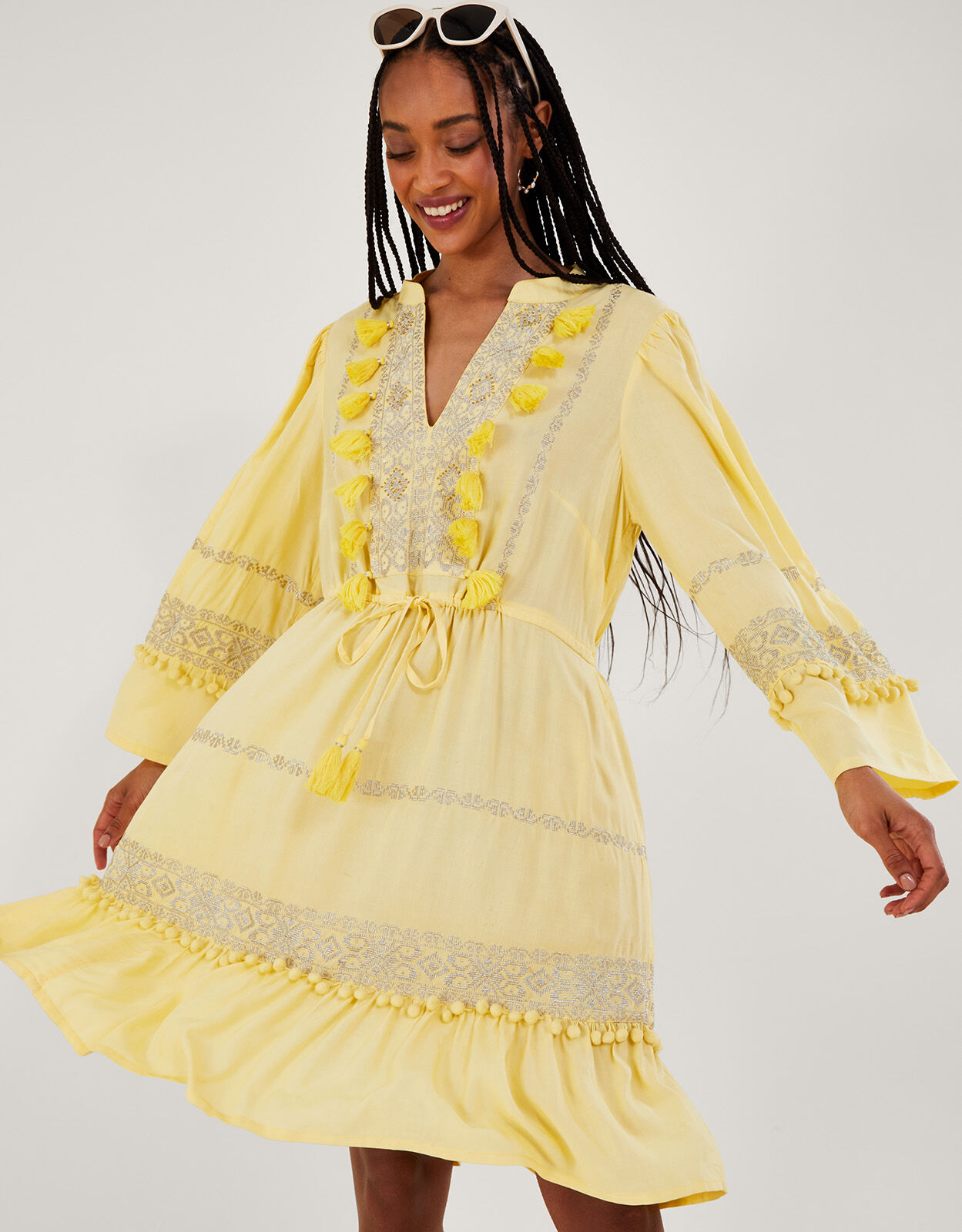 Yellow Ochre Moroccan Handmade Caftan Dress – Maxim Creation