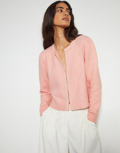 Pia Pearl Cardigan , Pink (PINK), large