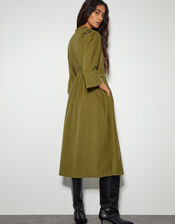 Edith Embroidered Corduroy Midi Dress, Green (OLIVE), large