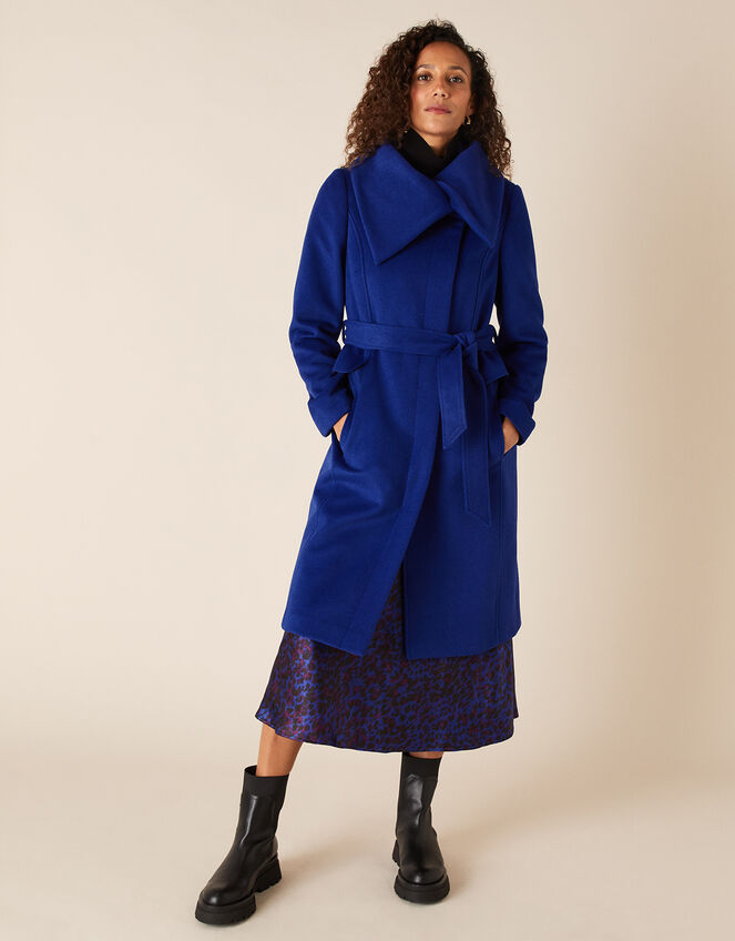 Blue Wrap Coat